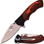 ELK RIDGE (ER-566SPW) FOLDING KNIFE, 4.5" CLOSED, G10 BOLSTER