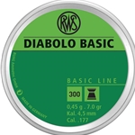 DIABOLO BASIC .177 CAL FLAT NOSE TARGET AMMO RWS Diabolo Basic .177 Caliber 7 Grains Flat Nose Target Ammo - QTY: 300