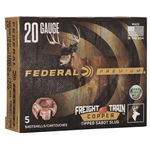 Federal Ammunition P208FT FREIGHT TRAIN Federam Premium 20GA x 2 3/4" 1700FPS 275Grain Freight Train Copper Tipped Sabot Slug