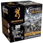 BROWNING (B193432032) WICKED BLEND 20GA X 3", 2 & 4 BROWNONG (B193432032) WICKED BLEND 20GA X 3", 2 STEEL & 4 BISMUTH, 1300fps, 1oz, 25rds