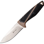 ELK RIDGE ER-200-23BR Elk Ridge 8.75" Black/Broan Handle w/Fire Starter