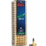 GREEN TAG 22LR (CCI-0033) CCI Green Tag 
Caliber22 LR
Grain Weight40
Muzzle Velocity1070
Bullet StyleLead Round Nose
Ballistic Coefficient.120
Package Quantity100