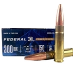 Federal Ammunition POWER-SHOK 300 BLK, 150GR JSP, (300BLKB)