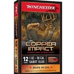 WINCHESTER COPPER IMPACT SABOT SLUG 12GA X 2 3/4",1OZ(X12CLF) Winchester Copper Impact Sabot Slug, 12ga X 2 3/4", 1oz, 1600fps, 5rds