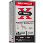 WINCHESTER X22H2 SUPER X VARMINT & PREDATOR 22 HORNET Winchester Super X, Varmint & Predator, 22 Hornet, 46Gr, JHP, 50rds