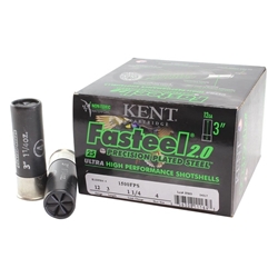 K123FS36-4 Kent Cartridge K123FS364 Fasteel 2.0  12 Gauge 3" 1 1/4 oz 1500 fps 4 Shot 25 Bx