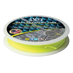 25-YD #200 YELLOW BRAIDED DACRON REPLACEMENT LINE AMS Bowfishing L20-25-Yellow 25-Yard Spool Braided Dacron Replacement Line #200