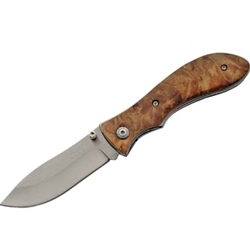 SZCO (SZ-210839) BURL WOOD HANDLE FOLDER