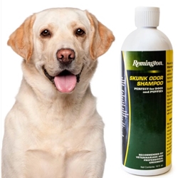 REMINGTON SKUNK ODOR SHAMPOO FOR DOGS AND PUPPIES Remington Skink Odor Shampoo for Dogs and Puppies. 16 fl. oz.