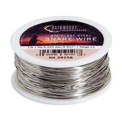 BACKWOODS 2025B Backwoods Stainless Steel Snare Wire 1 ib, gauge 22, 0.025" diameter