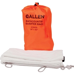 ALLEN QUARTER BAGS X4 WITH CARRY BAG. 28" X 50" Allen Backcountry Quarter Bags x4 With Carry Bag. 28" x 50" For 
Elk, Moose and Caribou. Easy Clean