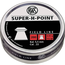 AIRGUN .22 CALIBER,  200 RWS SUPER-H-POINT RWS Airgun .22 Caliber,  200 RWS Super-H-Point Precision Penetration Pellets