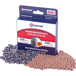 CROSMAN AIRGUN .177 CAL AND 4.5MM COMBO PACK Crosman BBPEL 250-Count Wadcutter .177-Caliber Airgun Pellets and 350-Count Copperhead Copper-Coated Precision Steel 4.5mm BBS Combo Pack