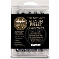 177 CALIBER LEAD AIRGUN PELLETS ASSORTMENT RWS 177 caliber lead airgun pellets assortment.
Includes 100 of each:  Meisterkugeln, Superdome, Hobby, Superpoint and Super-H-Point