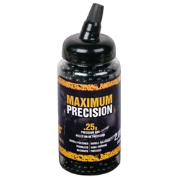 CROSMAN ELITE AIRSOFT MAX PRECISION .25GRAMS QTY:2000 Crosman Elite Airsoft Max Precision, Double Polished Seamless Black Ammo .25grams QTY:2000