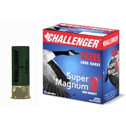 CHALLENGER 50173 SUPER MAG #3 1 1/8OZ Challenger Super Mag 12 GA x 3" Steel #3, 1 1/8 oz