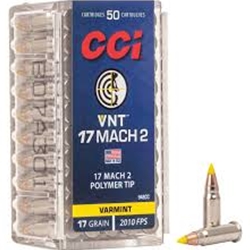 CCI (948CC) VNT 17 MACH 2, POLYMER TIP, 17GR, 2010 FPS, 50 PK