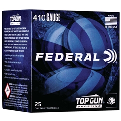 Federal Ammunition TGS412148 TOP GUN #8 Federal Top Gun 410GA x 2 1/2" 1330 FPS Max Dram Eq. 1/2 oz. 8 Shot