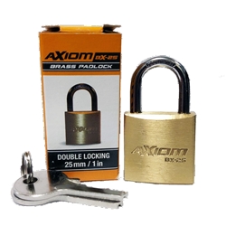 AXIOM BRASS 25MM PADLOCK Axiom Brass 25mm Padlock