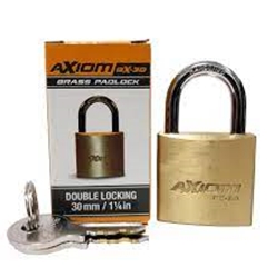 AXIOM BRASS 30MM PADLOCK Axiom Brass 30mm Padlock