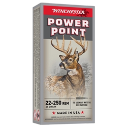 WINCHESTER POWER POINT 22-250REM, 64GR. (X222502)