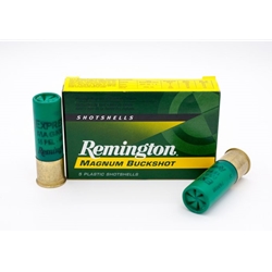 REMINGTON BUCKSHOT 12GA X 2 3/4", 00BK (REM-20620) Remington Buckshot 12ga X 2 3/4", 00BK, 1325fps, 9 Pellets, 5rds