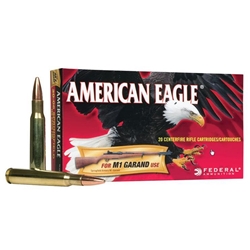 HORNADY 30-06, 150GR,FMJ, M1 GARAND (AE3006M1) Federal American Eagle M1 Garand 30-06, 150gr, FMJ, 20rds