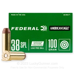 Federal Ammunition AMERICAN EAGLE 38SPL, 100GR LEAD FREE (AE38LF1)
