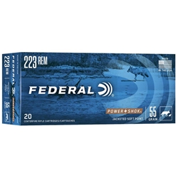 Federal Ammunition 223A Federal 223 Rem 55GR Hi-Shok SP