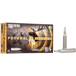 Federal Ammunition PREMIUM 7MM REM MAG, 160GR TROPHY BONDED (P7RTT1)