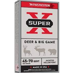 WINCHESTER SUPER X 45-70 GOVT., 300GR JHP (X4570H) Winchester Super X, Deer & Big Game, 45-70 Govt., 300gr, Jacketed Hollow Point, 20rds