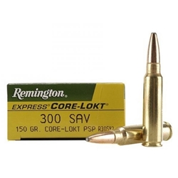 REMINGTON R30SV2 300 SAV 150GR Remington 300 Savage Ammunition, 150gr Core Lokt PSP