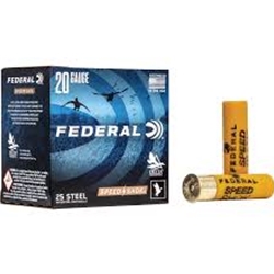 Federal Ammunition SPEED SHOK 20GA X 3", #1 (WF2091) Federal Speed Shok, 20ga X 3", #1, 7/8oz, 1550fps, 25rds