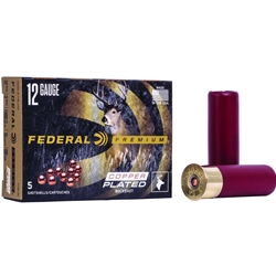 Federal Ammunition P15800 Federal Premium Copper Plated 12GA x 3" 1100FPS 15 Pellets 00Buck Buckshot