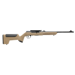 SAVAGE A22 TAKEDOWN Savage A22 Takedown Rifle, Synthetic FDE Stock, Blued Finish, 10 round detachable Magazine