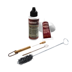 TRADITIONS A3831 BREECH PLUG CLEANING KIT FOR MUZZLELOADERS. Traditions Breech Plug Cleaning Kit For Muzzleloaders. Includes: EZ Clean 2 Cleaning Solvent, EZ Clean 2 Dry Cleaning Patches, EZ Clean 2 Breech Plug Grease, Nylon Breech Brush, Fire Channel Brush, Umiversal Cleaning Pick