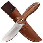 ER-200-03D, Elk Ridge 9" Full Tang Fixed Blade Zebra Handle Knife